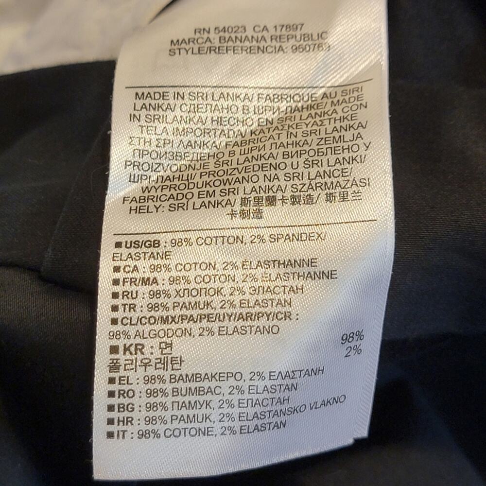 Banana Republic Black Mid Rise Bermuda Shorts Cotton Tailored 12 - Picture 7 of 8